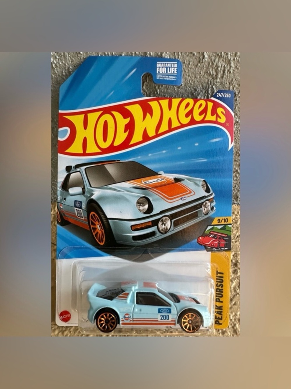 Hot Wheels Ford RS200 Blue Gulf HW Peak Pursuit 2025 Mattel Brand New Sealed